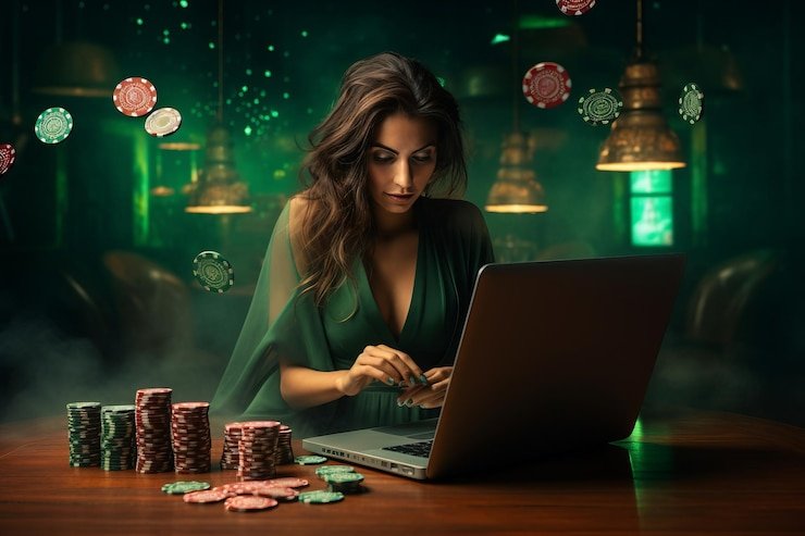 Tampilan antarmuka meja Teen Patti dengan dealer langsung dan opsi taruhan